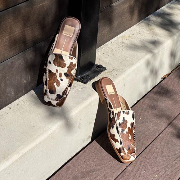 Dolce Vita Bradly Flats in Cocoa Taurus Calf Hair - Picture 3 of 8